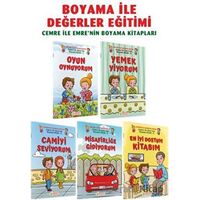 Cemre ile Emrenin Boyama Kitapları (5 Cilt) - Salih Zeki Meriç - Pırıltı Kitapları - Erkam