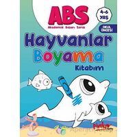 ABS 4-6 Yaş Hayvanlar Boyama Kitabım - Buçe Dayı - Pinokyo Yayınları