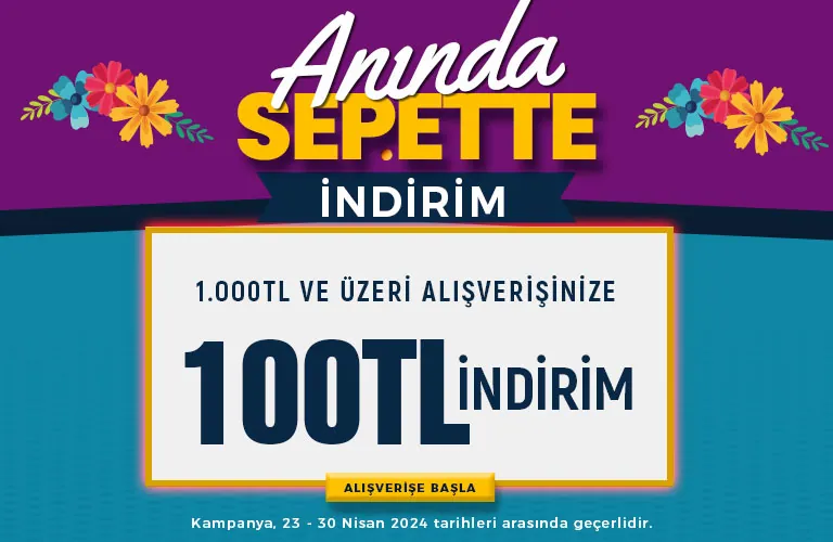 100TL indirim fırsatını kaçırma!..