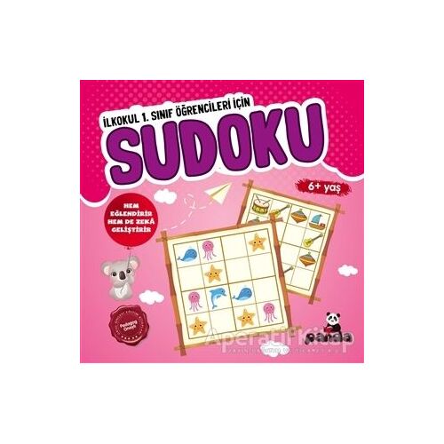 Sudoku 6+ Yaş - İlkokul 1. Sınıf Öğrencileri İçin - Kolektif - Beyaz Panda Yayınları