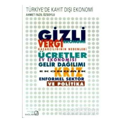 Türkiye’de Kayıt Dışı Ekonomi - Ahmet Fazıl Özsoylu - Bağlam Yayınları