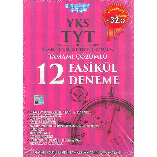 TYT 12 Fasikül Deneme (Kampanyalı) Akıllı Adam Yayınları