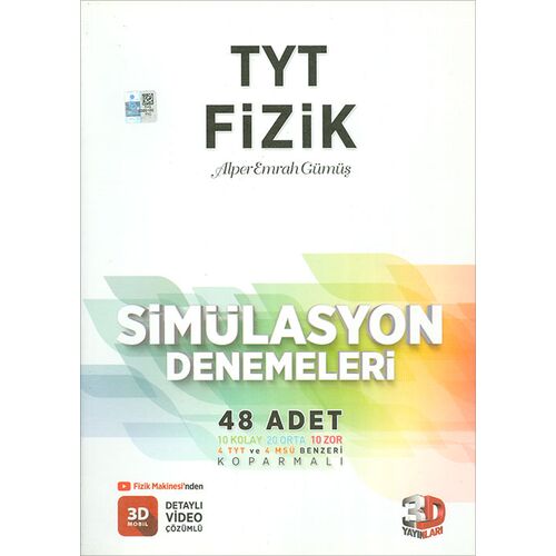 TYT Fizik Simülasyon Denemeleri Detaylı Video Çözümlü 3D Yayınları