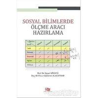 Sosyal Bilimlerde Ölçme Aracı Hazırlama - Veysel Sönmez - Anı Yayıncılık