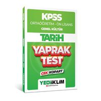 Yediiklim 2024 KPSS Lise Ortaöğretim Ön Lisans Tarih Çek Kopart Yaprak Test