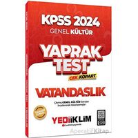 Yediiklim 2024 KPSS Genel Kültür Vatandaşlık Çek Kopart Yaprak Test