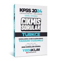 Yediiklim KPSS 2024 Ortaöğretim-Önlisans Türkçe Konularına Göre Çıkmış Sorular